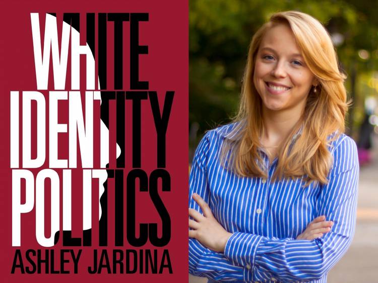 White Identity Politics book cover and Ashley Jardina headshot