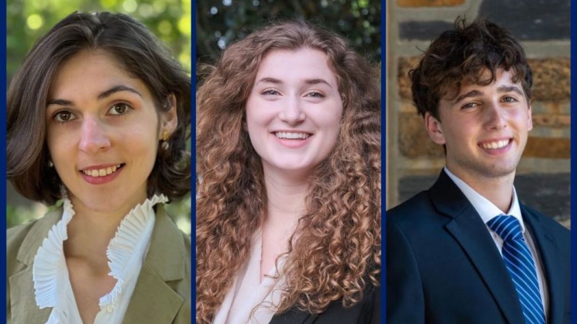 Three Duke Seniors Named Marshall Scholars for Graduate Study in United Kingdom