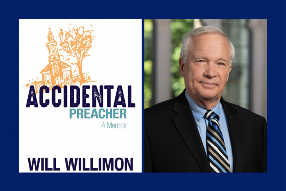 William Willimon and book cover side by side