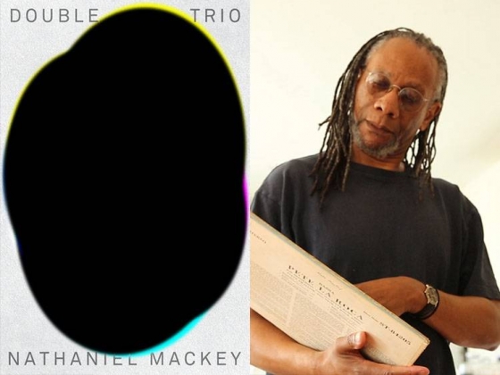 Nathaniel Mackey headshot and Double Trio cover