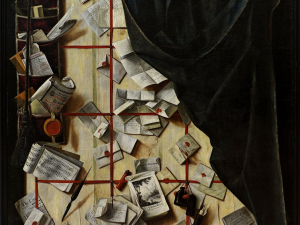 painting of miscellaneous letters and papers