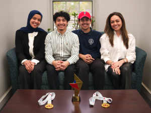 (left to right) Zeinab Mukhtar, Saad Lahrichi, Majed Al Munefi and Dana Younis fresh from the 2022 USADC. (John West/Trinity Communications)
