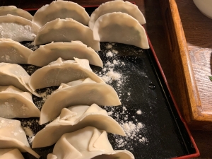 Dumplings being prepared