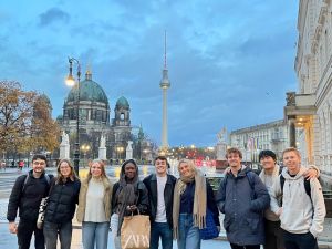 Duke students in downtown Berlin