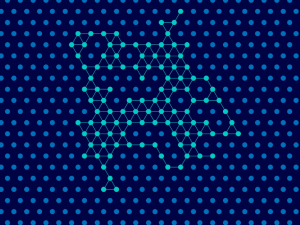 graphic of blue dots
