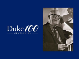 Duke 100 Spotlight: Wallace Fowlie