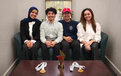 (left to right) Zeinab Mukhtar, Saad Lahrichi, Majed Al Munefi and Dana Younis fresh from the 2022 USADC. (John West/Trinity Communications)