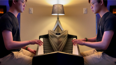 A Little Bach Music With Two Pianos and One Student