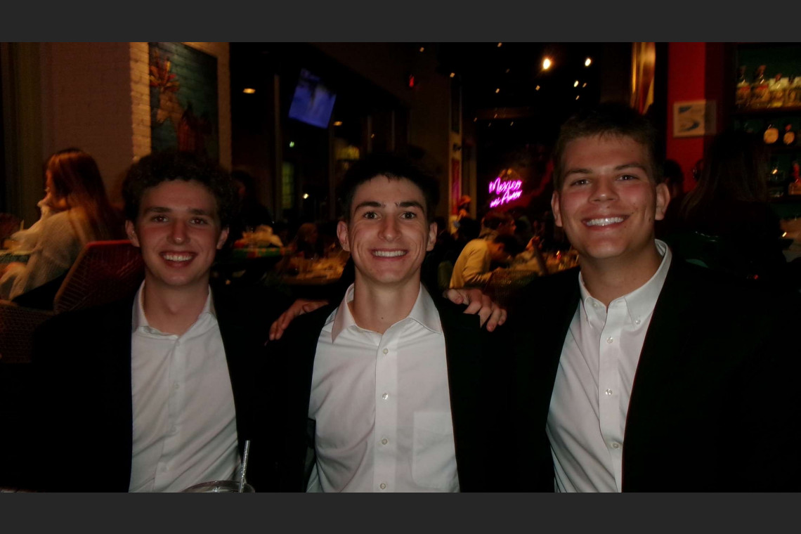 Drew Smith and two friends