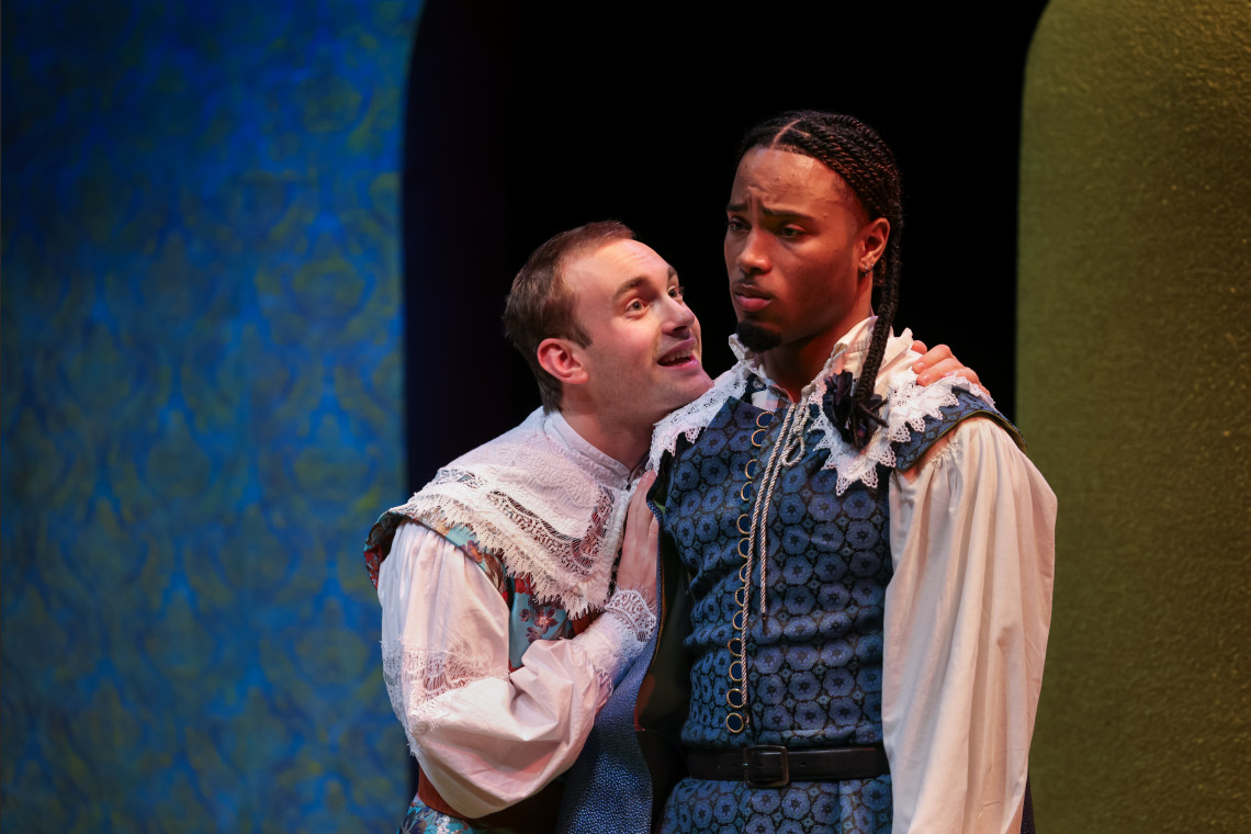 students in the liar production on stage