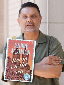 AMIN AHMAD and book cover "Room on the Sea"